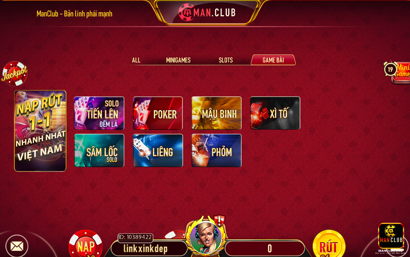 Game bài tại cổng game Manclub có sức thu hút như thế nào?